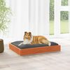 vidaXL Lit pour Chien Cire marron 101,5 x 74 x 9 cm Bois de Pin Massif