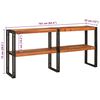 vidaXL Table console Marron 160 x 33 x 75 cm Bois d'Acacia Massif