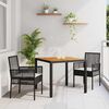 vidaXL Ensemble de salle &agrave; manger pour jardin 5 pcs Noir polyrotin