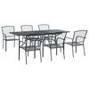 vidaXL Ensemble de salle &agrave; manger pour jardin 7 pcs Anthracite
