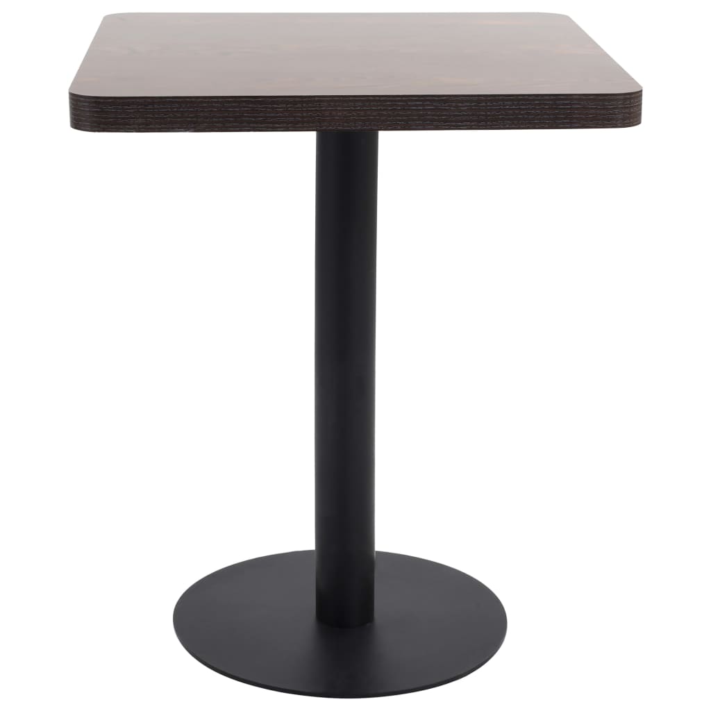 vidaXL Table de bistro Marron foncé 60x60 cm MDF
