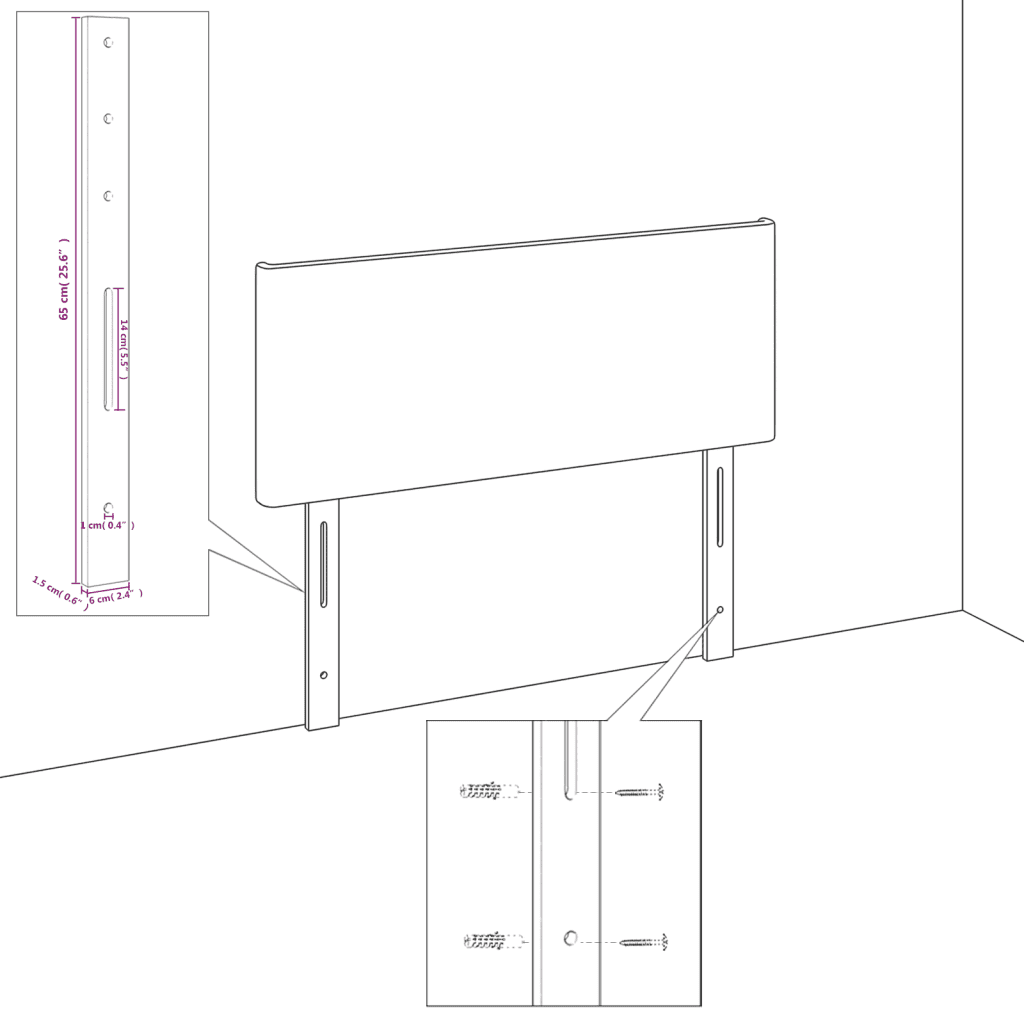 vidaXL Sommier à lattes de lit matelas et LED Noir 90x190 cm Tissu