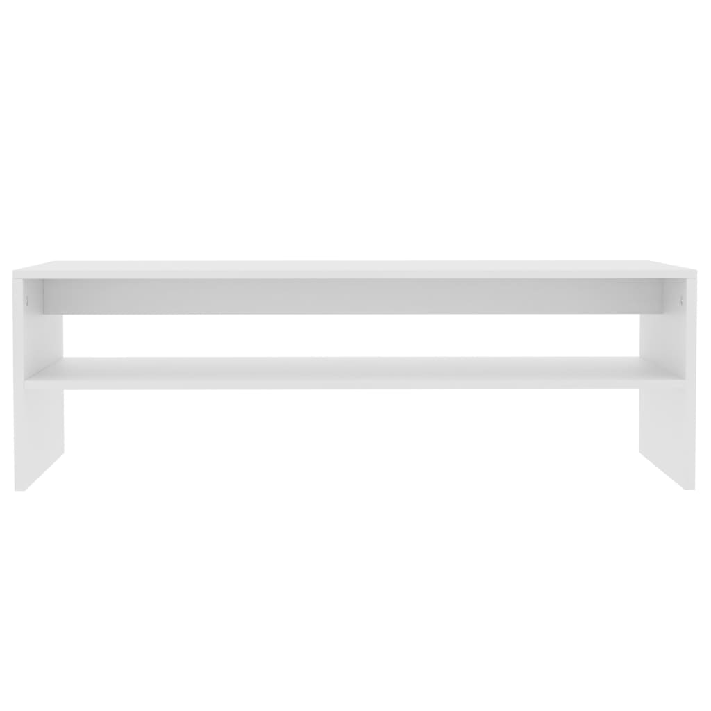 vidaXL Table basse Blanc 100x40x40 cm Bois d'ingénierie