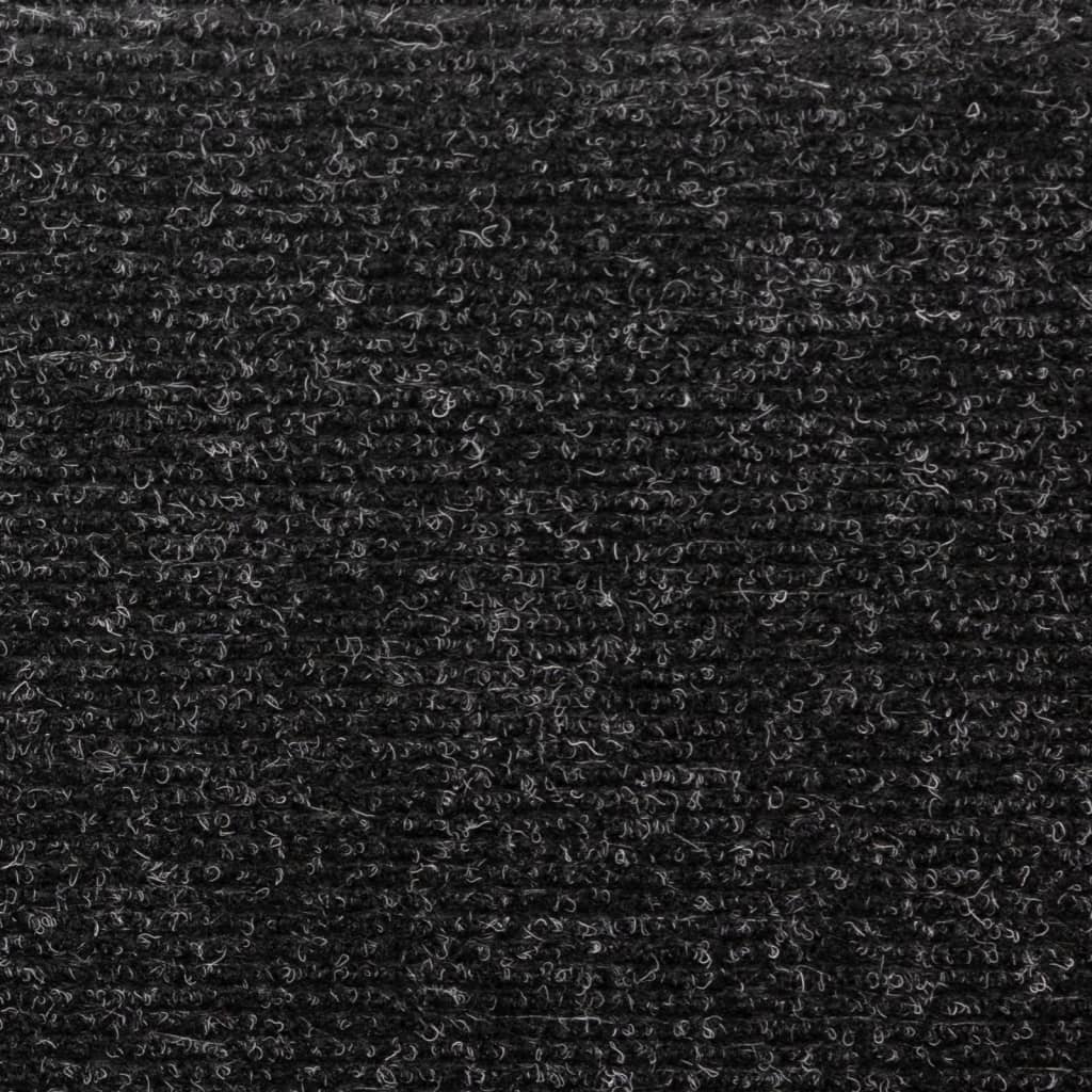 vidaXL Tapis de marches d'escalier 10 pcs Noir 65x21x4 cm Aiguilleté