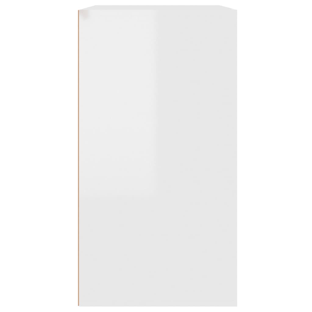 vidaXL Armoire cosmétique Blanc brillant 80x40x75 cm Bois d'ingénierie