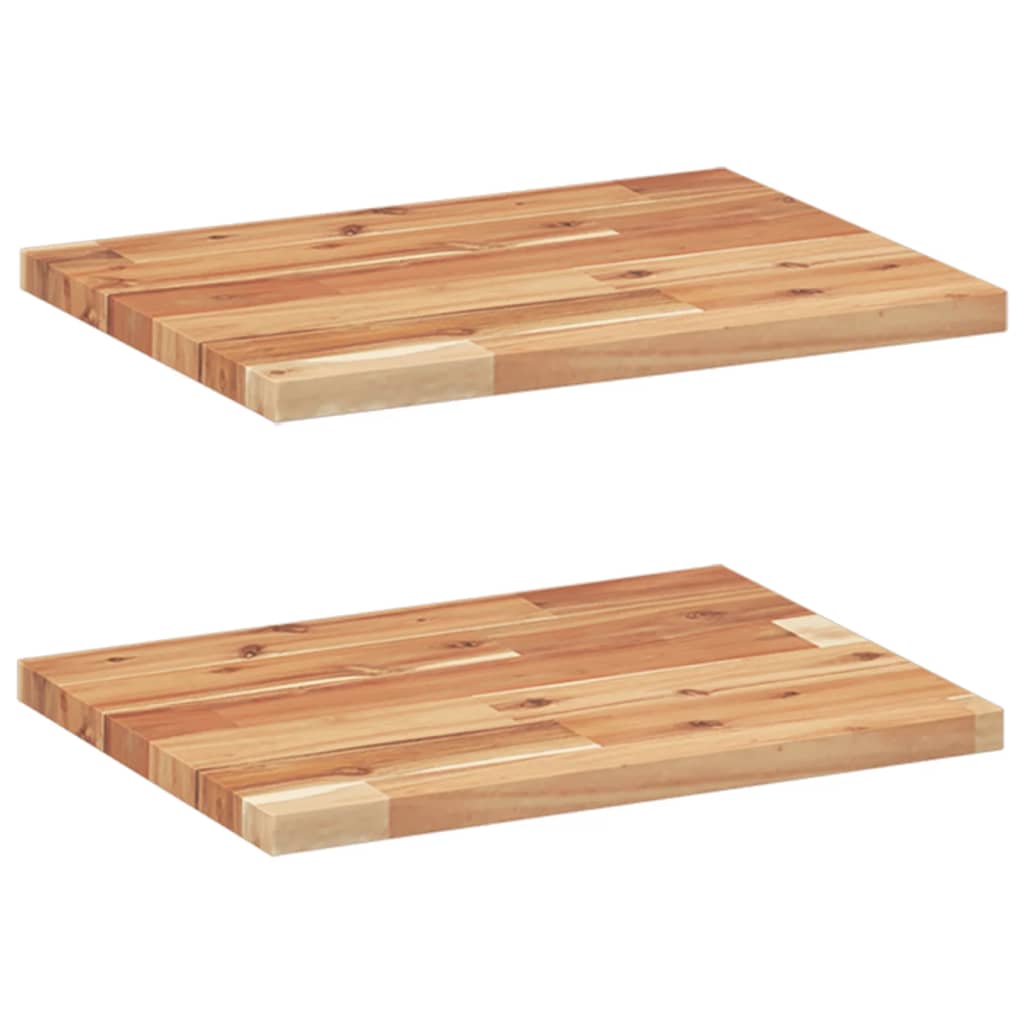 vidaXL Étagères flottantes 2 pcs 40x30x2 cm acacia massif à l'huile