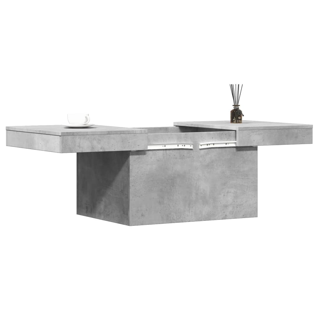 vidaXL Table basse gris béton 80x55x40 cm bois d'ingénierie