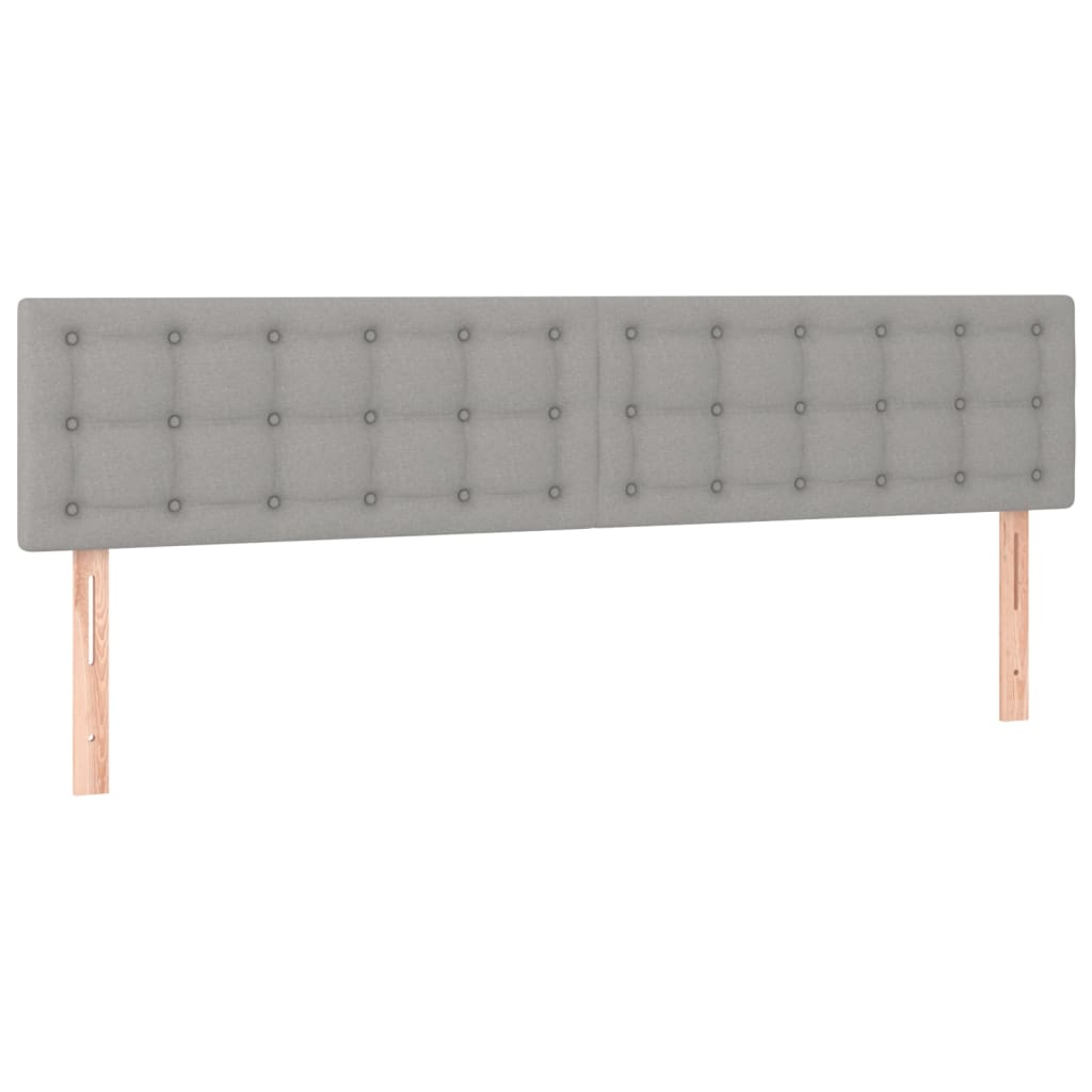 vidaXL Tête de lit à LED Gris clair 160x5x78/88 cm Tissu