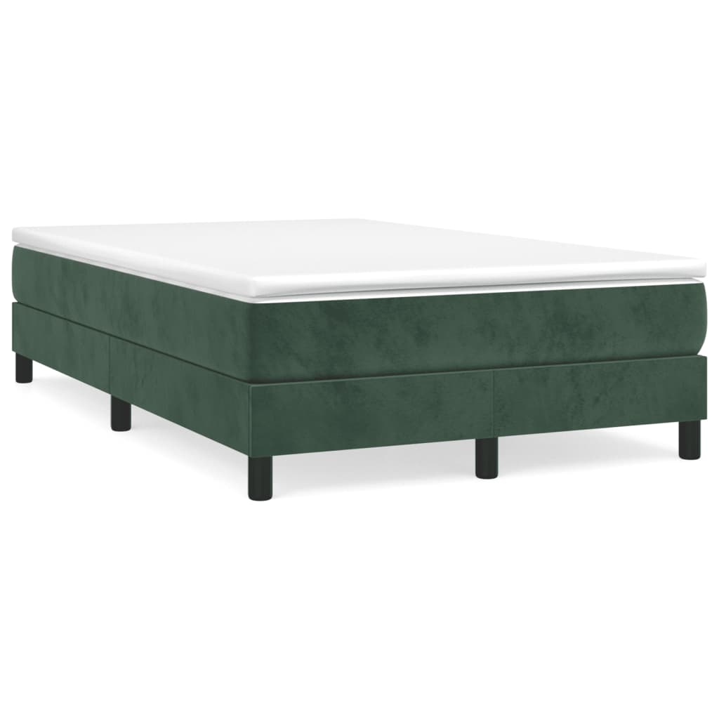 vidaXL Sommier à lattes de lit avec matelas vert foncé 120x190 cm