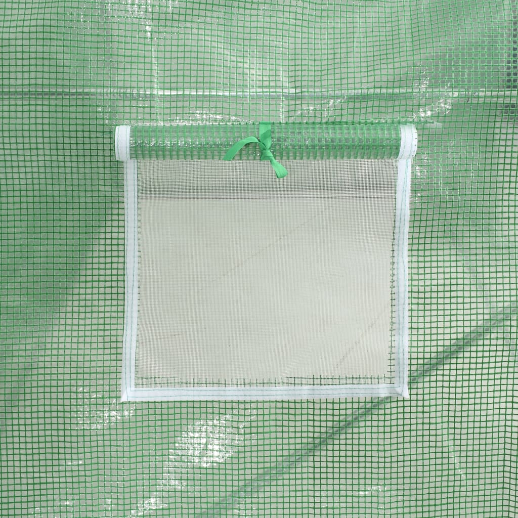 vidaXL Serre avec cadre en acier vert 10 m² 5x2x2,3 m