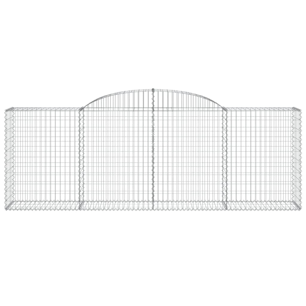 vidaXL Paniers à gabions arqués 13 pcs 300x50x100/120 cm fer galvanisé