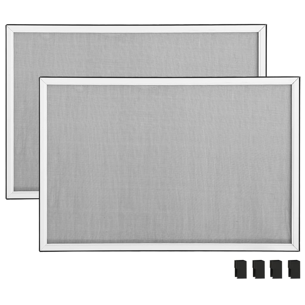 vidaXL Moustiquaire extensible pour fenêtres Blanc (100-193)x75 cm