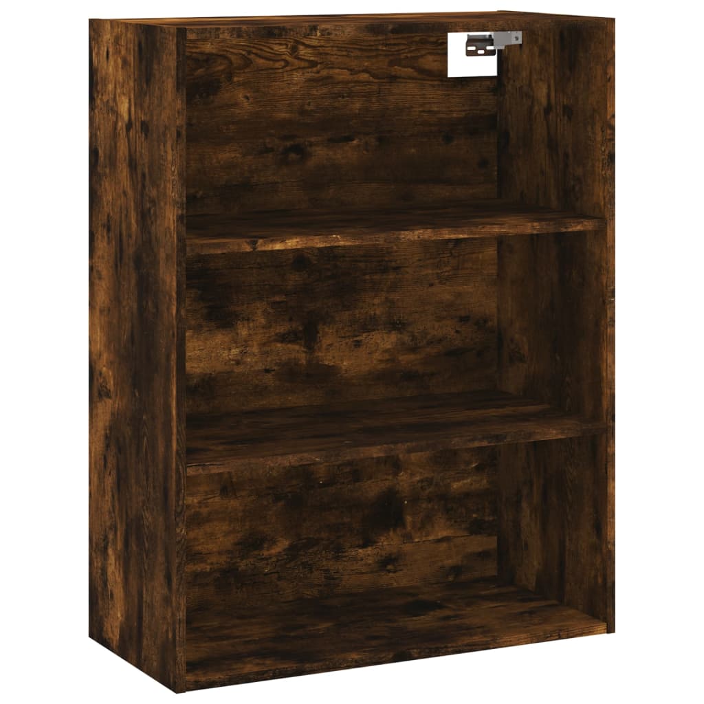 vidaXL Buffet haut Chêne fumé 69,5x34x180 cm Bois d'ingénierie