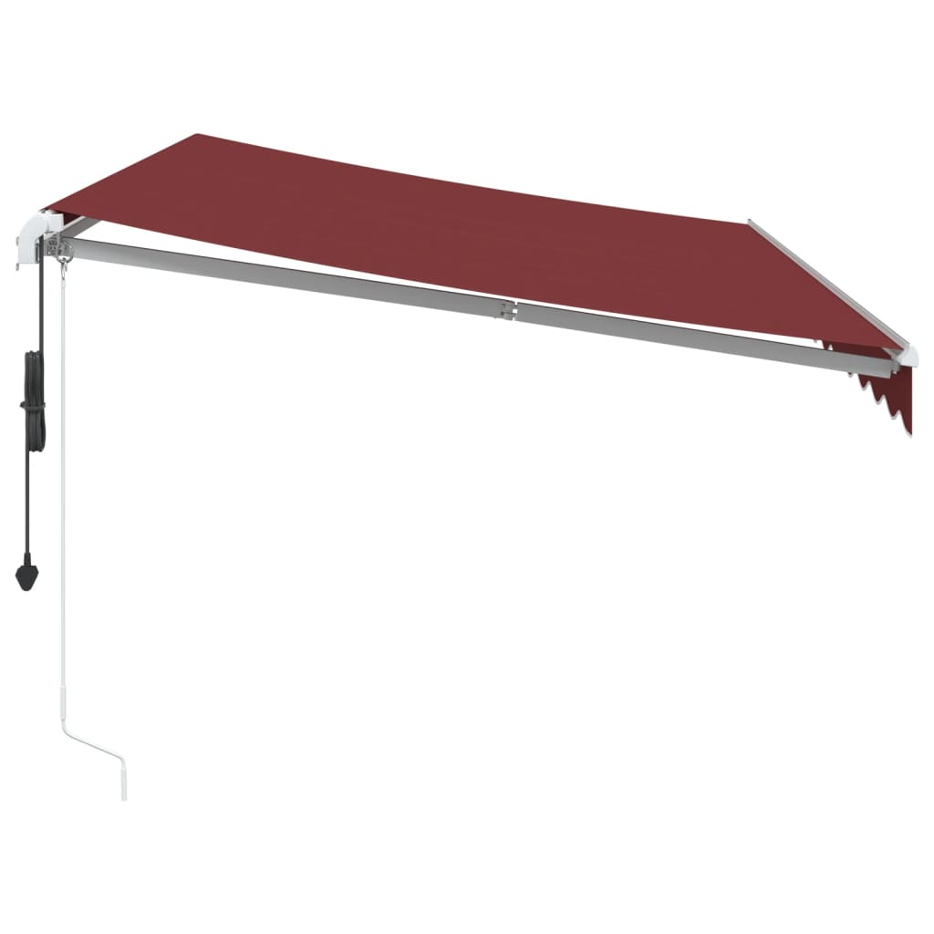 vidaXL Auvent rétractable automatique bordeaux 350x250 cm