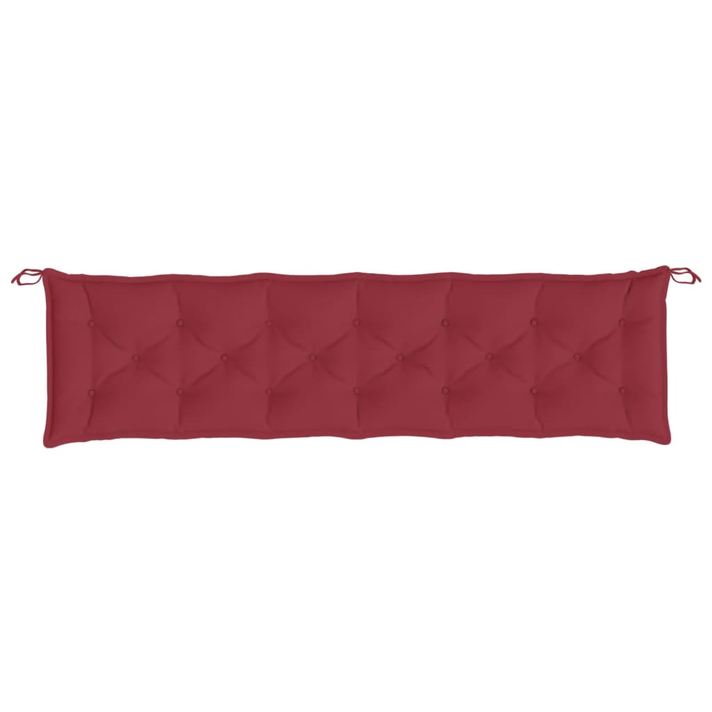 vidaXL Coussins de banc de jardin lot de 2 rouge bordeaux tissu Oxford