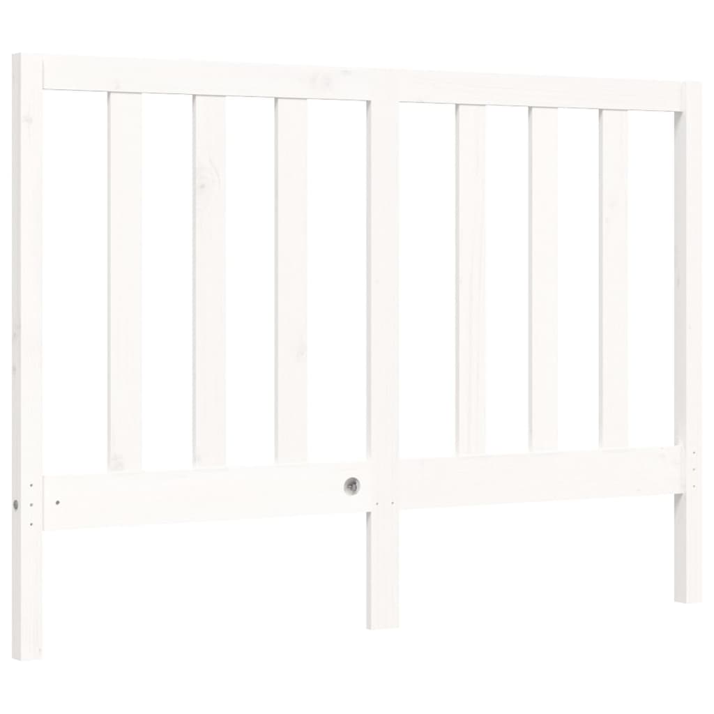 vidaXL Cadre de lit sans matelas blanc bois de pin massif