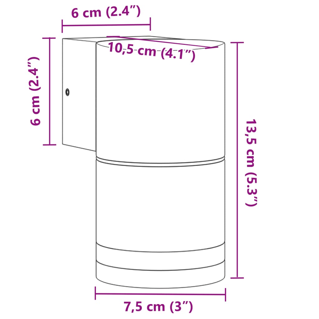 vidaXL Applique murale d'extérieur aluminium moulé sous pression