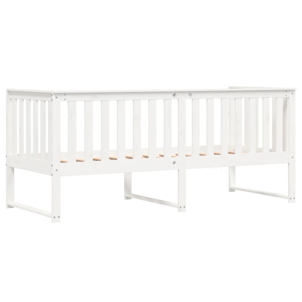 vidaXL Lit de jour sans matelas blanc 80x200 cm bois de pin massif