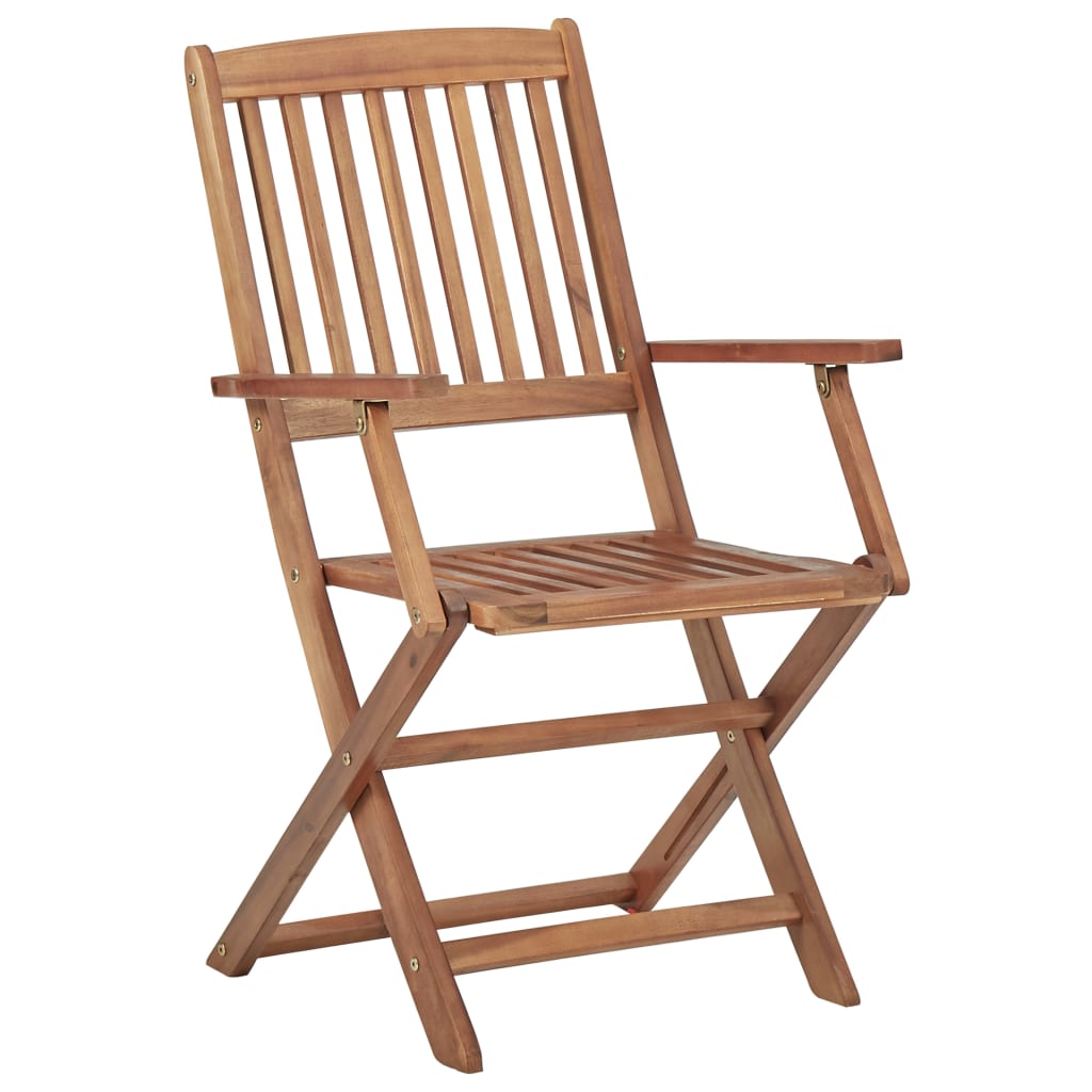 vidaXL Chaises pliables de jardin lot de 6 avec coussins Bois d'acacia