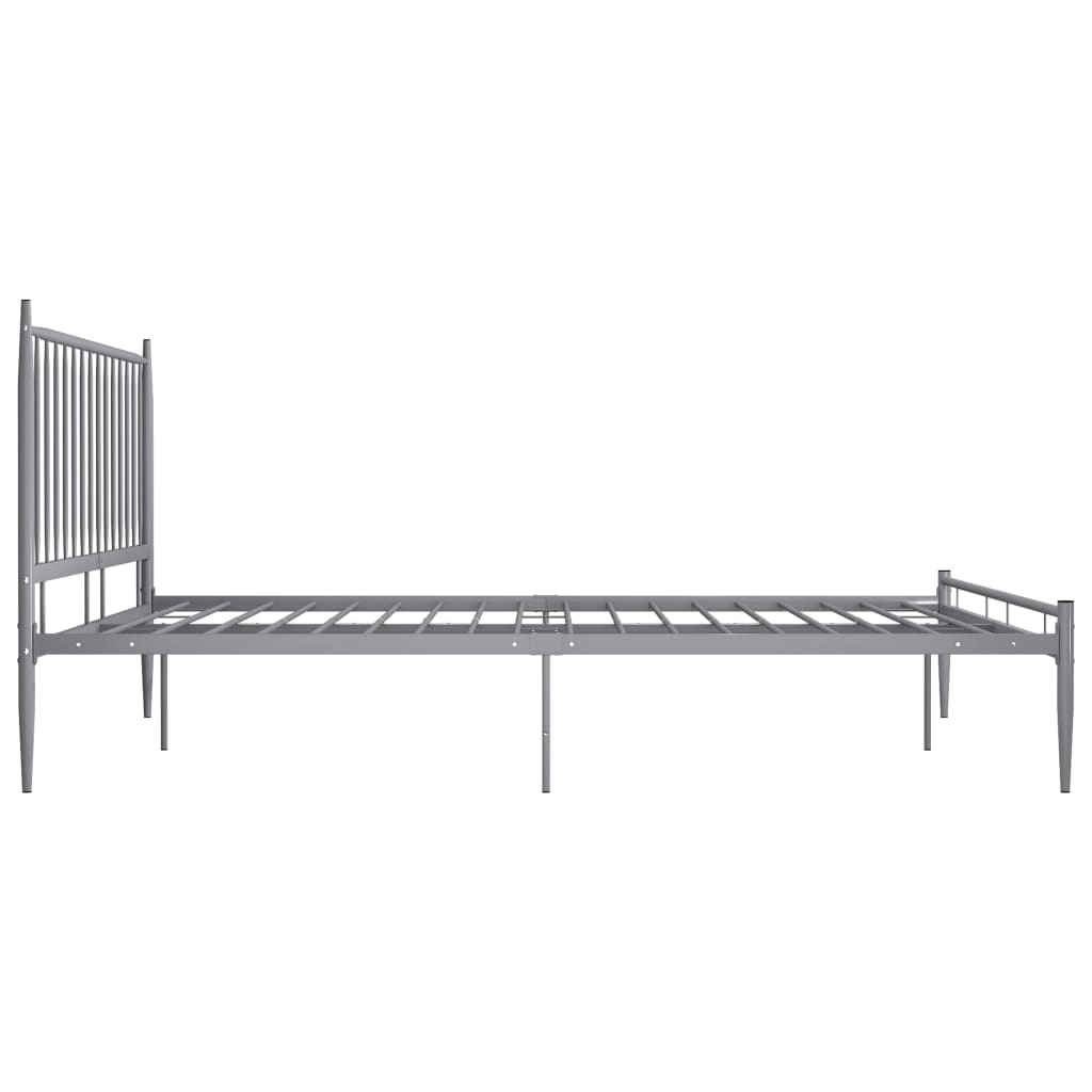 vidaXL Cadre de lit sans matelas gris métal 140x200 cm