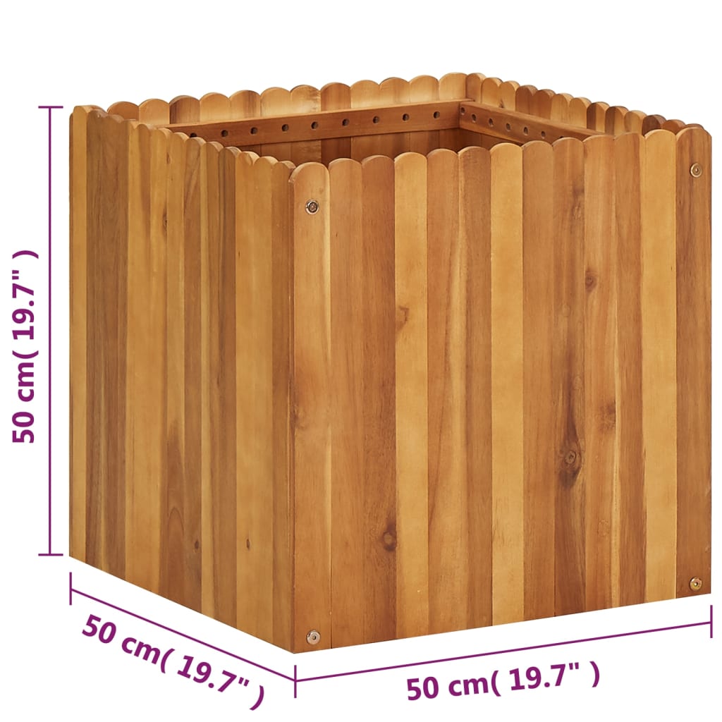 vidaXL Lit surélevé de jardin 50x50x50 cm Bois massif d'acacia