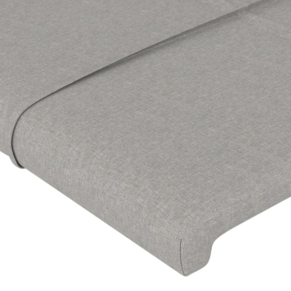 vidaXL Têtes de lit 4 pcs Gris clair 80x5x78/88 cm Tissu