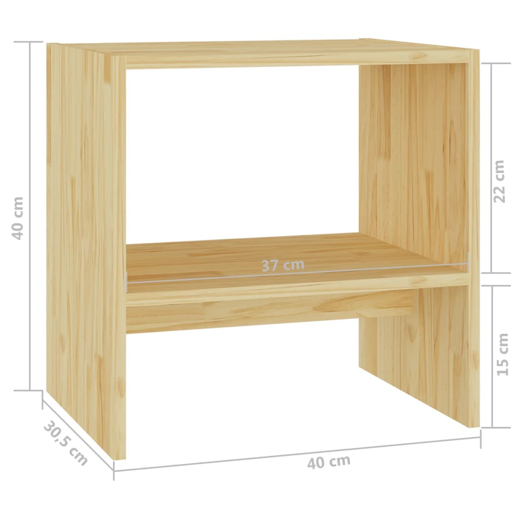 vidaXL Tables de chevet 2 pcs 40x30,5x40 cm Bois de pin massif