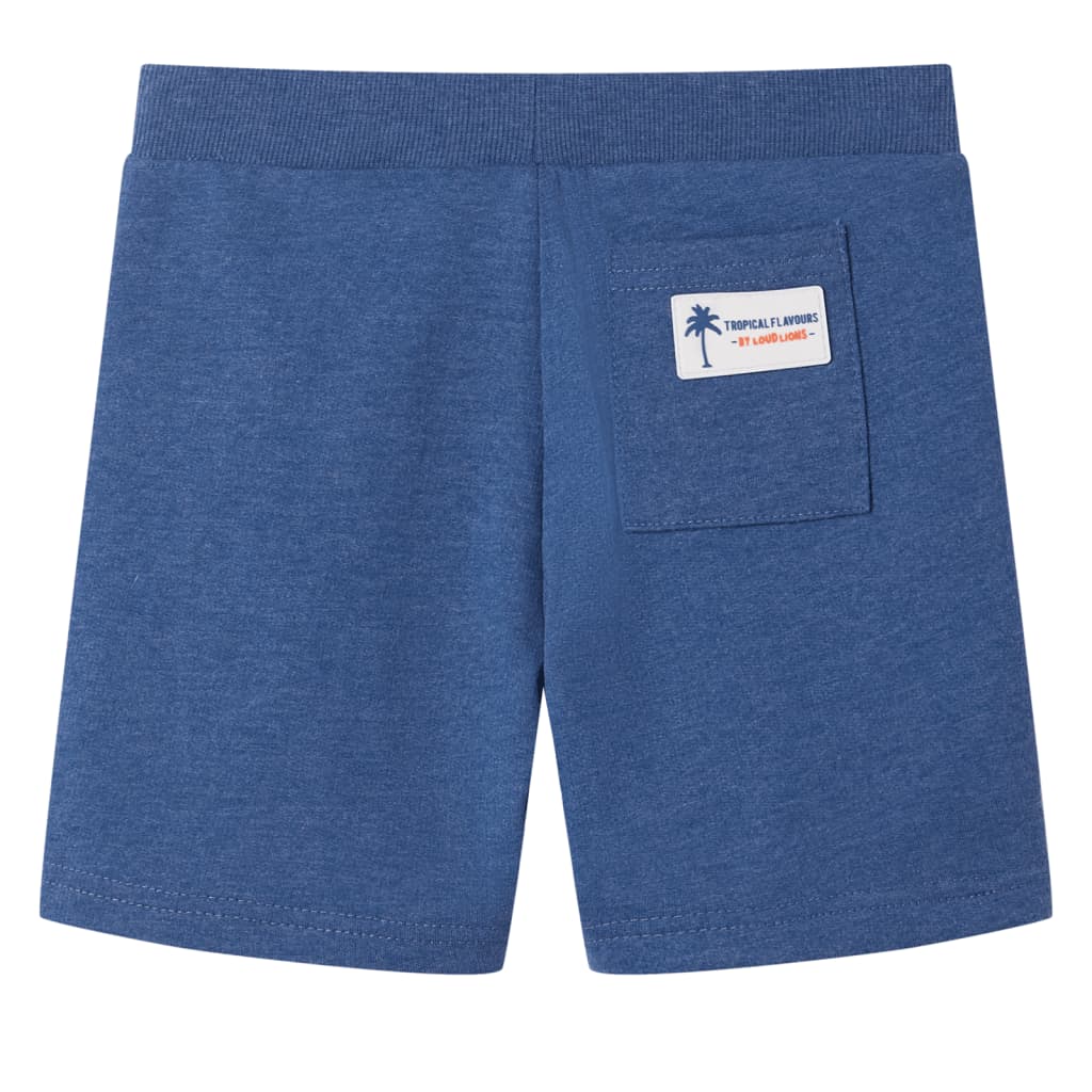 Short pour enfants avec cordon de serrage mélange bleu foncé 104