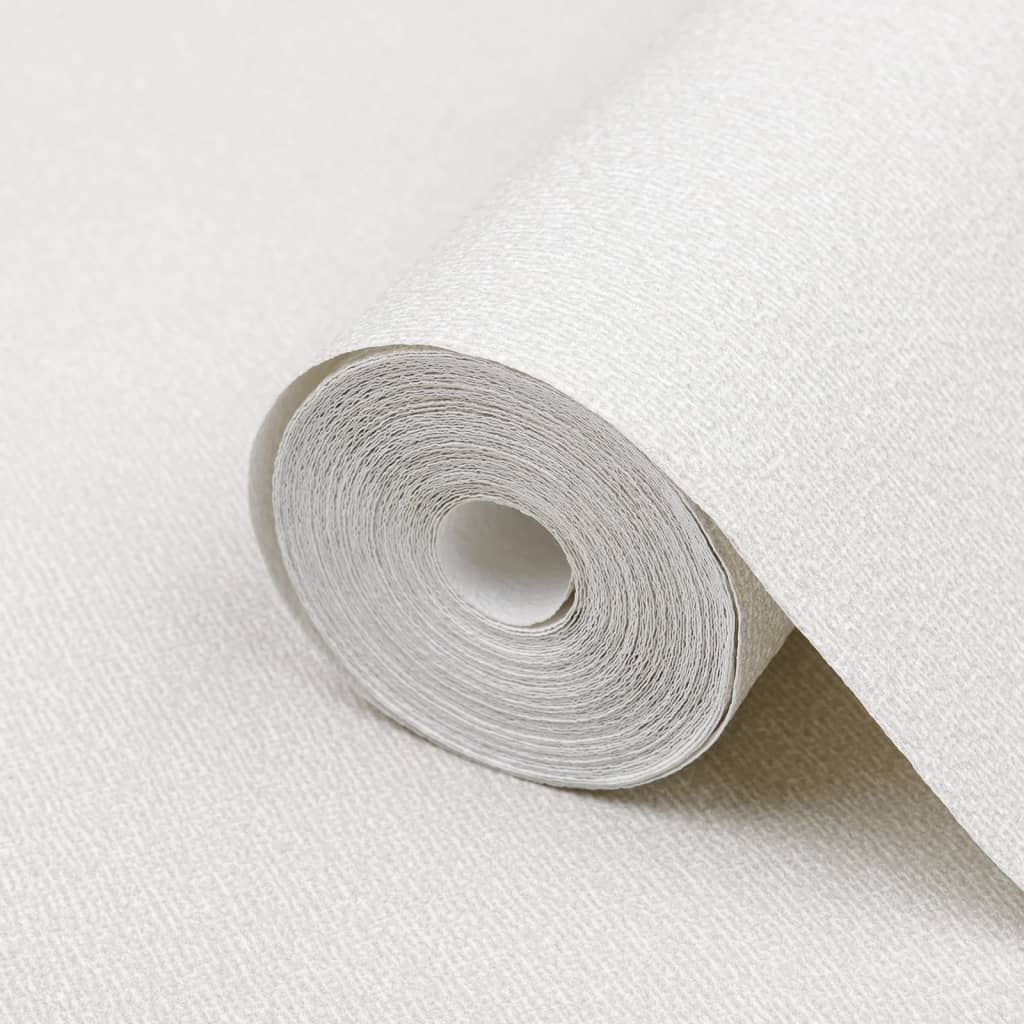 vidaXL Papier peint 3D couleur unie blanc