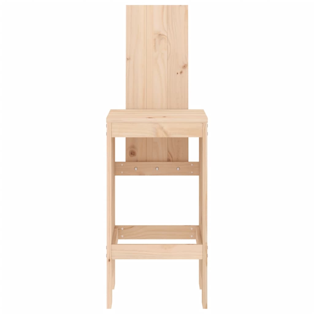 vidaXL Tabourets de bar lot de 2 40x42x120 cm bois massif de pin