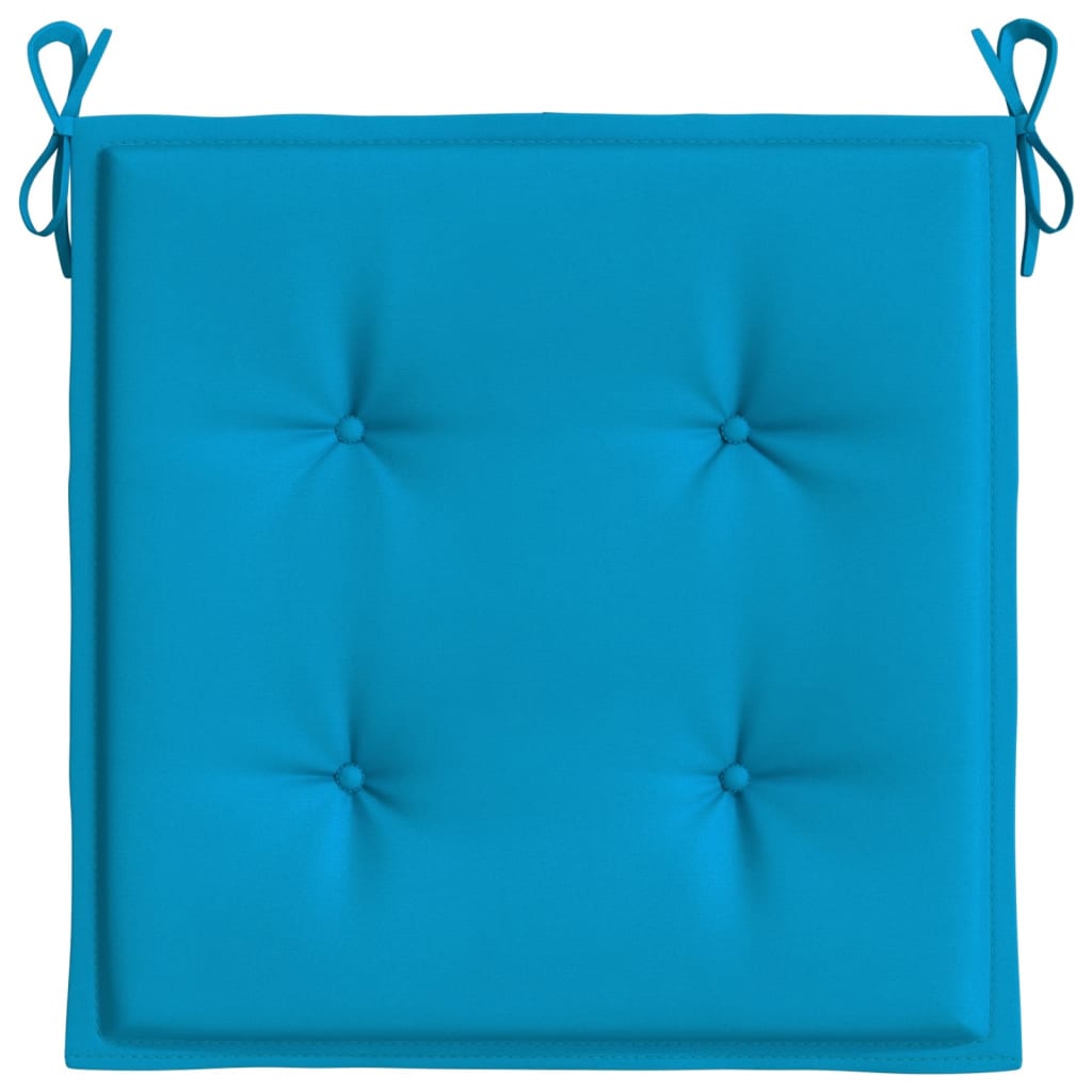 vidaXL Coussins de chaise jardin lot de 2 bleu 40x40x3 cm tissu oxford