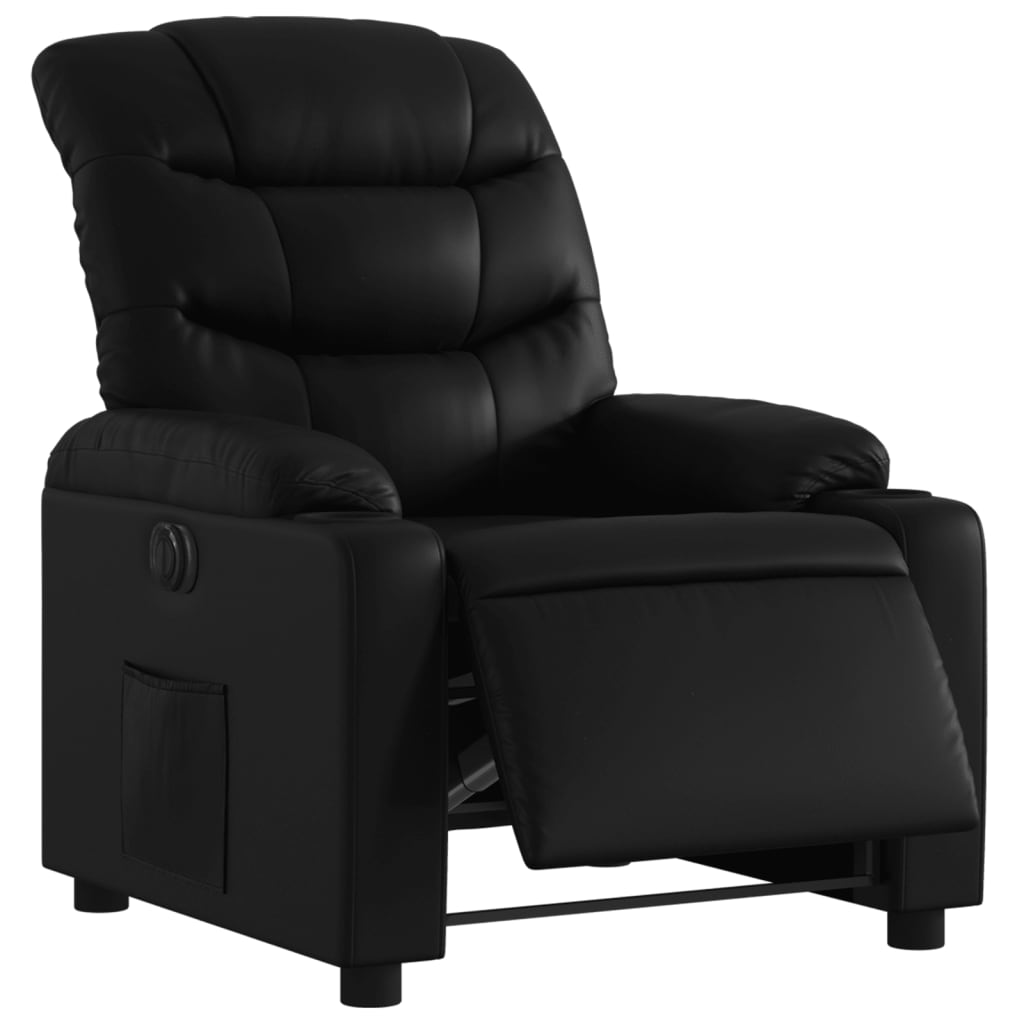 vidaXL Fauteuil inclinable électrique Noir Similicuir