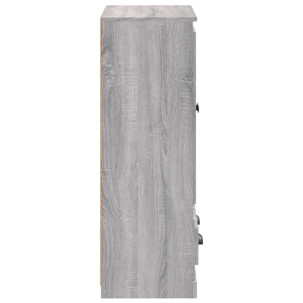 vidaXL Buffet haut sonoma gris 60x35,5x103,5 cm bois d'ingénierie