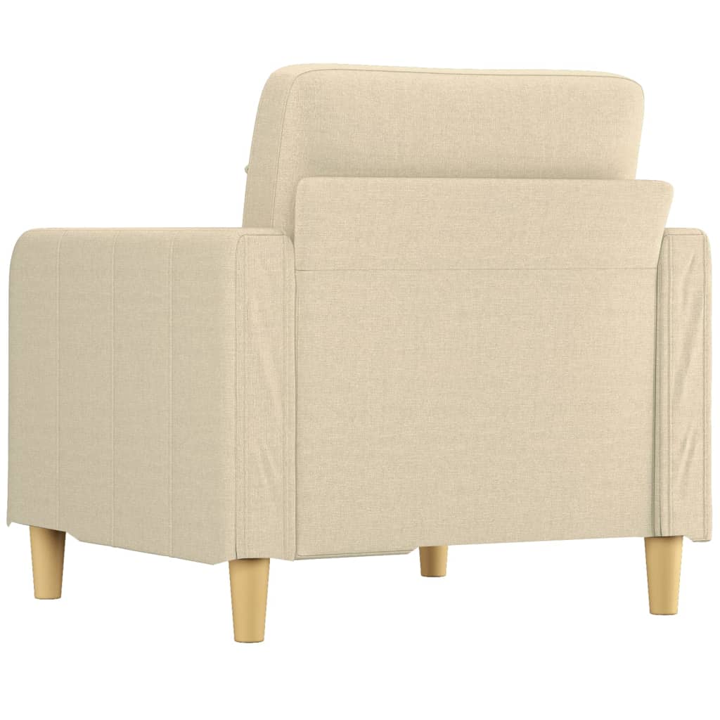 vidaXL Fauteuil Crème 60 cm Tissu