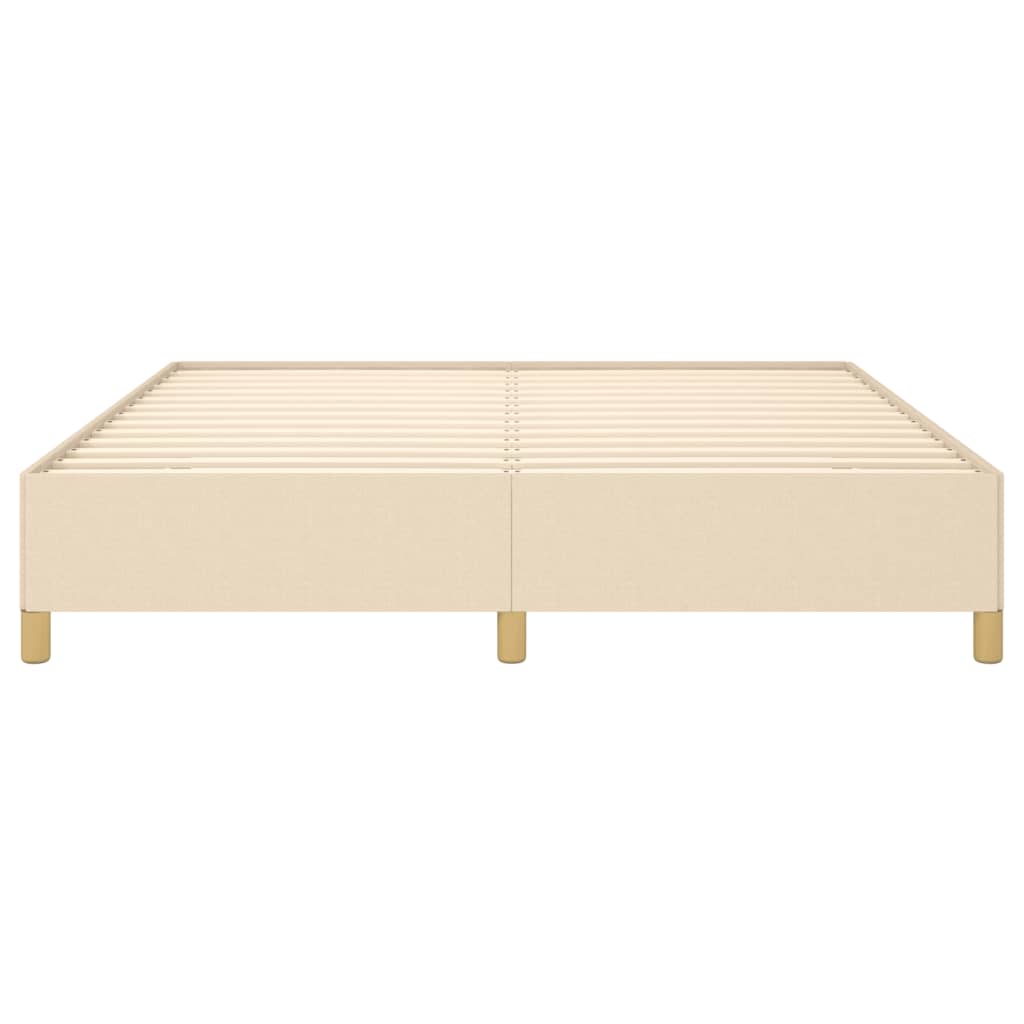 vidaXL Cadre de lit sans matelas crème 180x200 cm tissu