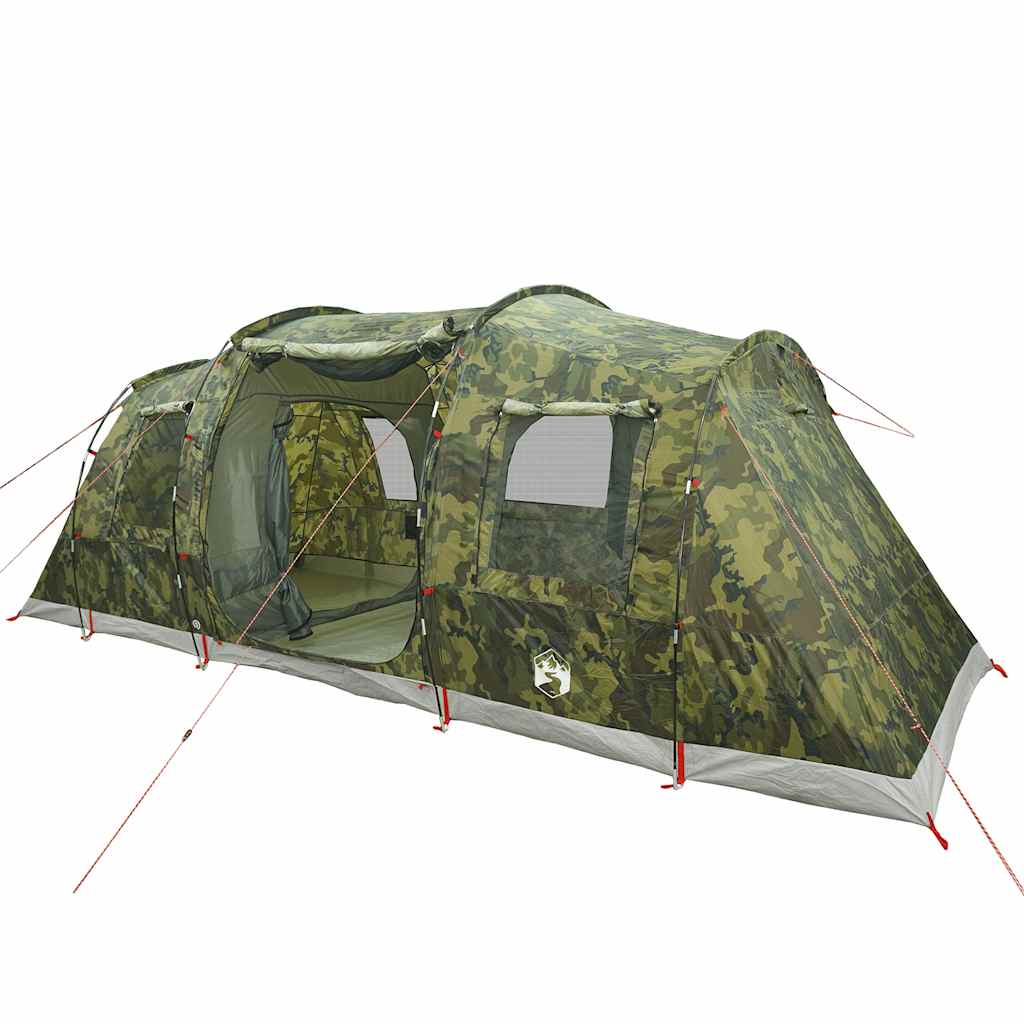 vidaXL Tente familiale tunnel 6 personnes camouflage imperméable