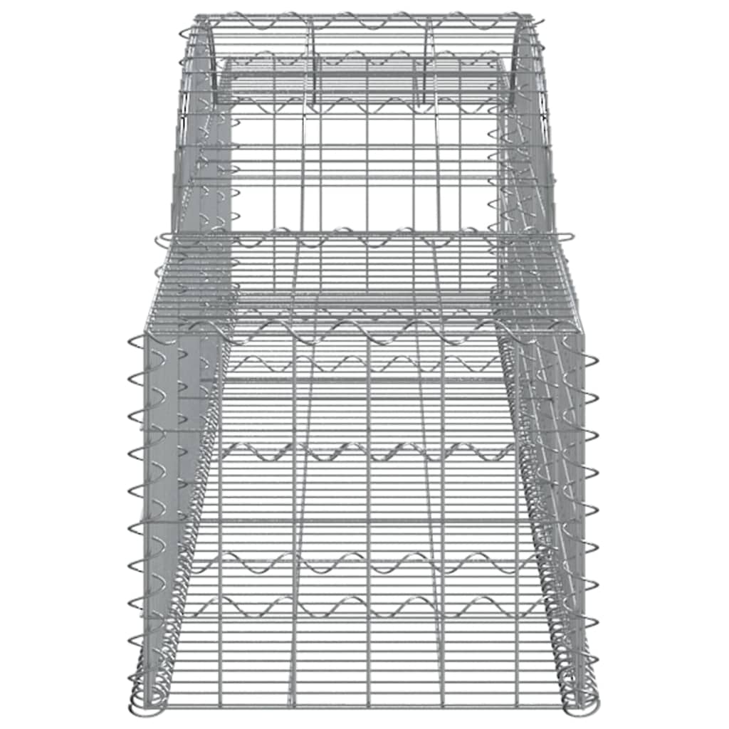 vidaXL Paniers à gabions arqués 9 pcs 300x50x40/60 cm fer galvanisé