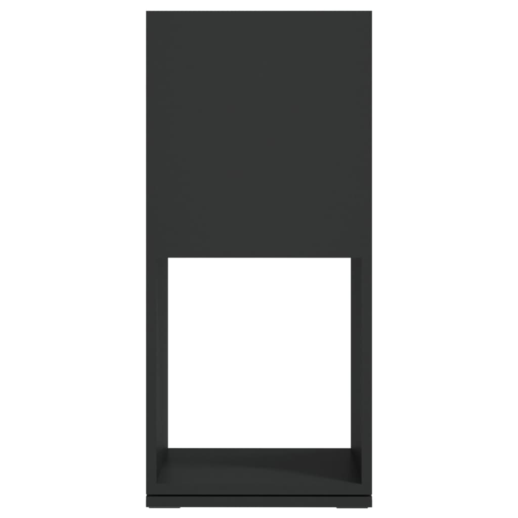 vidaXL Armoire rotative Noir 34,5x34,5x75,5 cm bois d'ingénierie