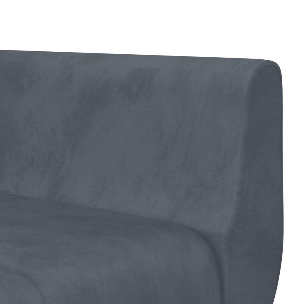 vidaXL Canapé-lit en forme de L gris 275x140x70 cm velours