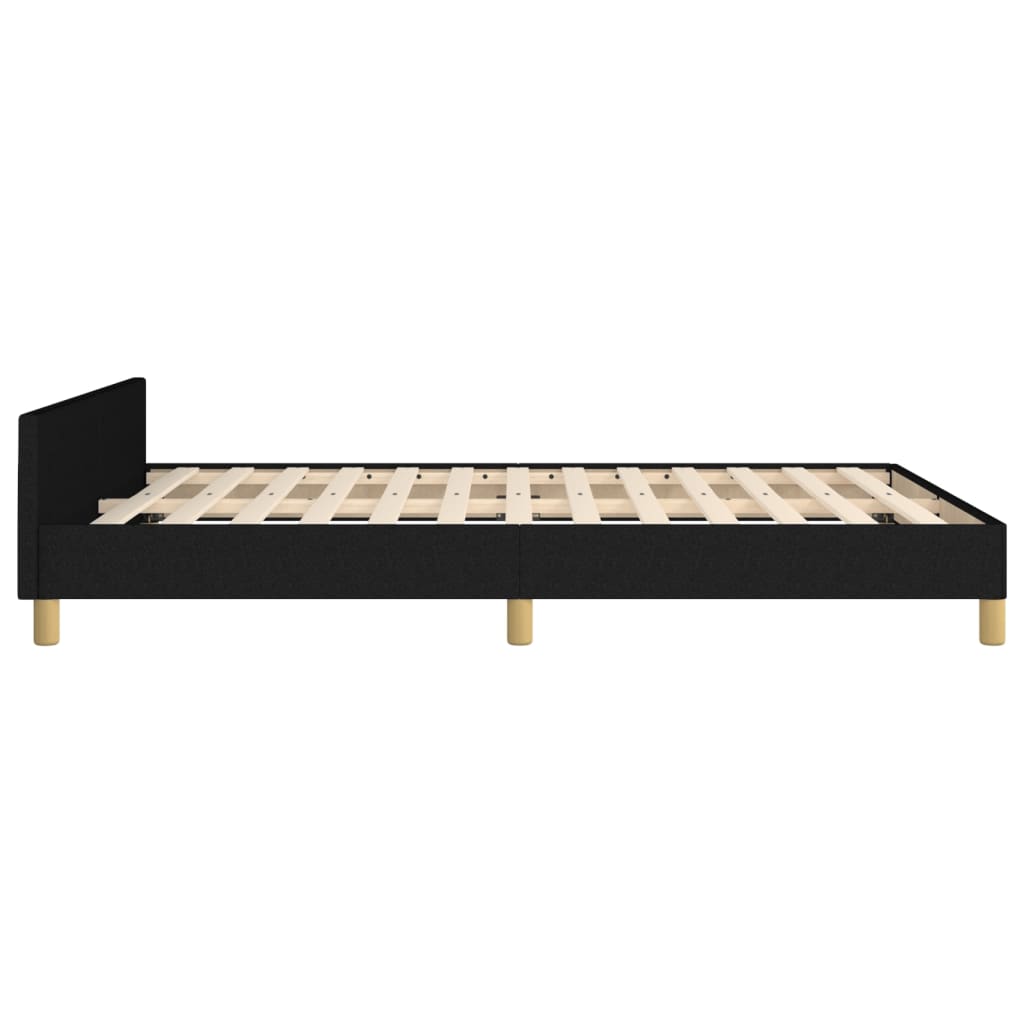 vidaXL Cadre de lit sans matelas noir 140x200 cm tissu