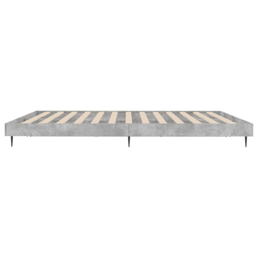 vidaXL Cadre de lit sans matelas gris béton 180x200 cm