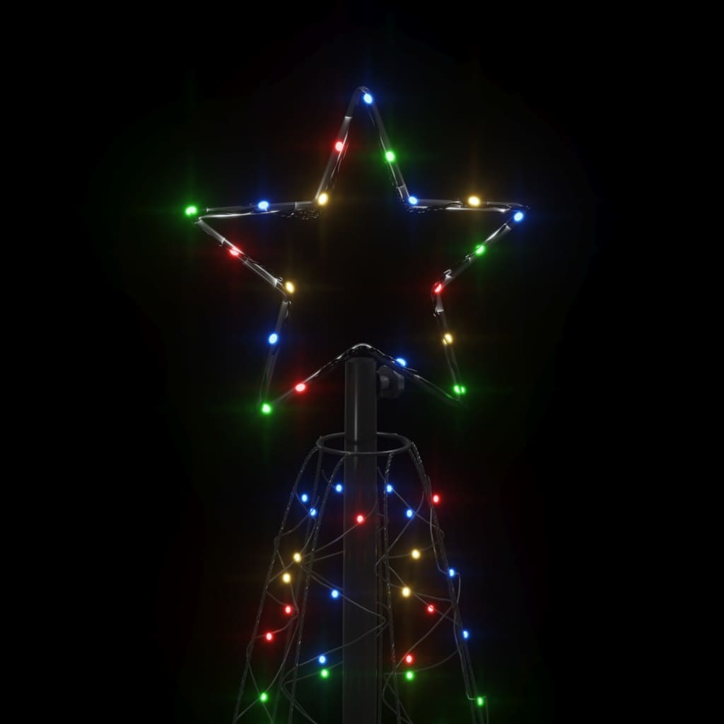 vidaXL Arbre de Noël cône 200 LED Colorées 70x180 cm