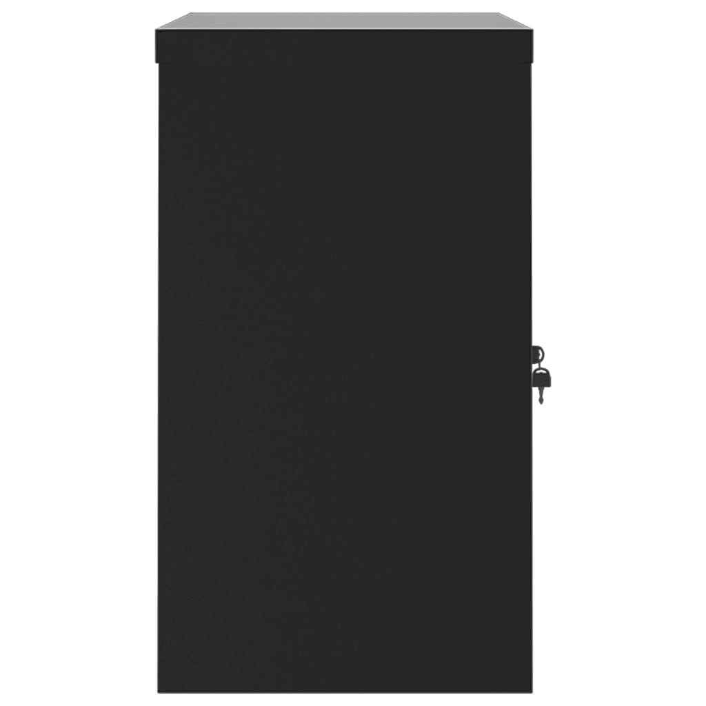 vidaXL Classeur noir 90x40x70 cm acier