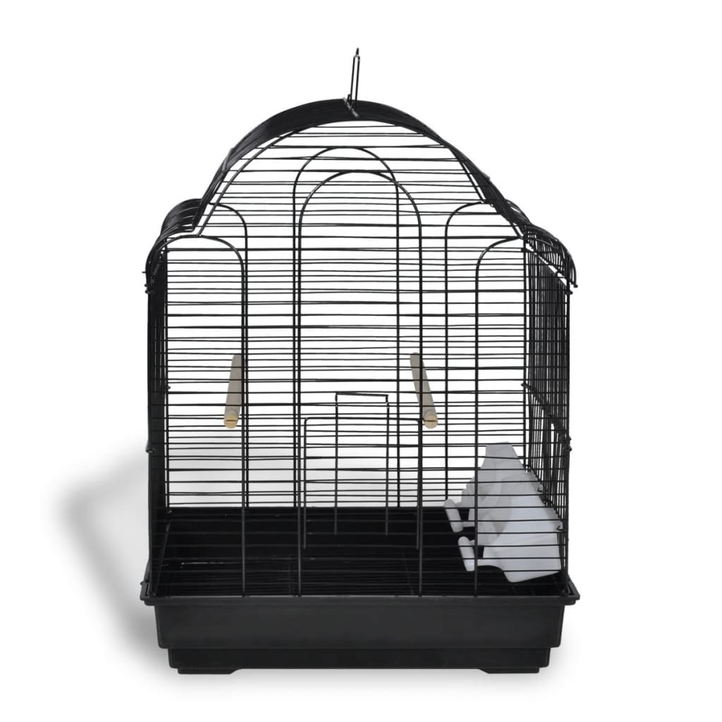Grande cage oiseau avec 2 bols d'alimentation en plastique