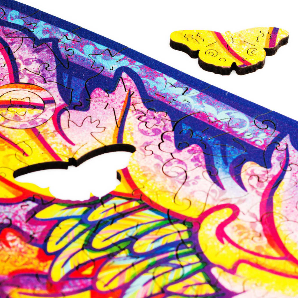 UNIDRAGON Puzzle en bois 700 pcs Intergalaxy Butterfly 60x44 cm