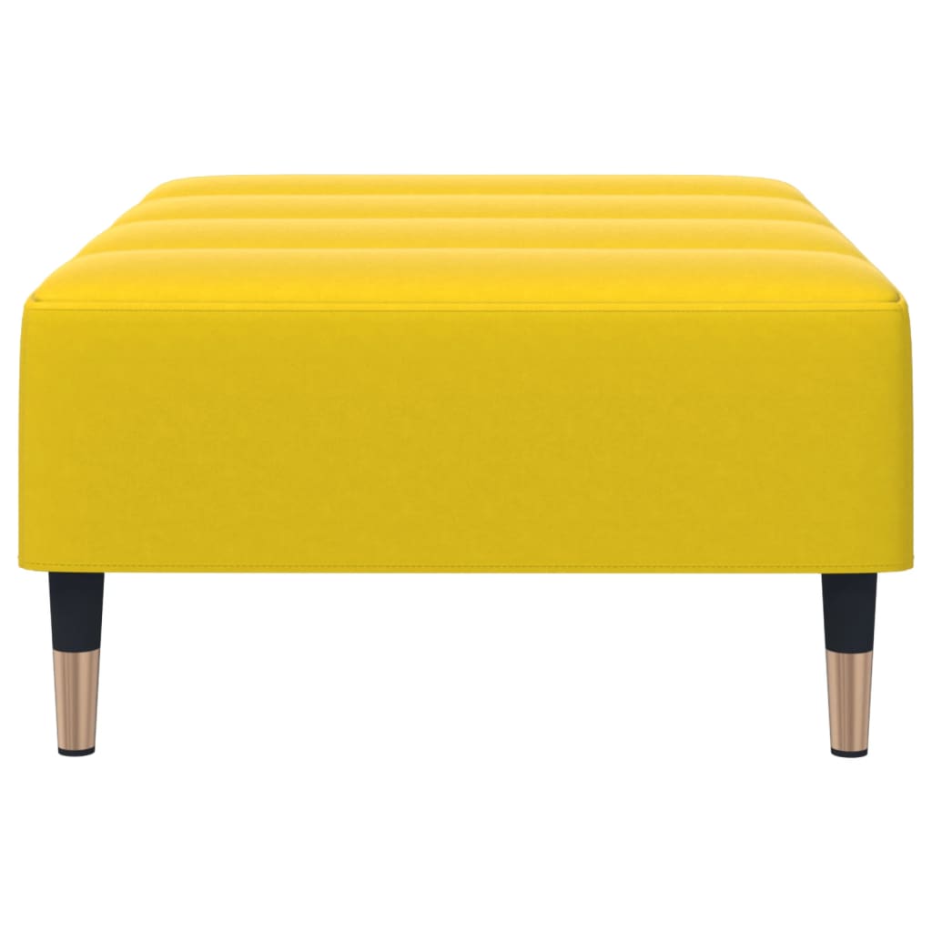 vidaXL Repose-pied jaune 77x55x31 cm velours