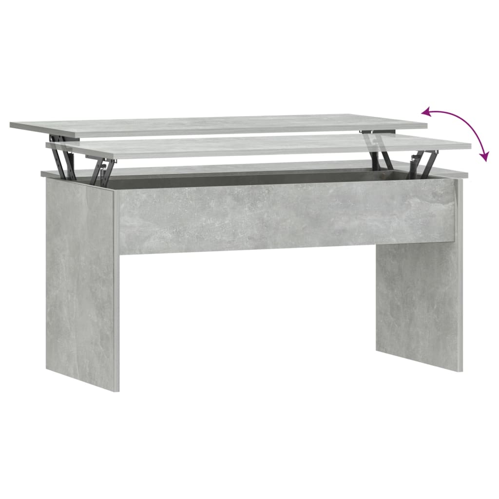 vidaXL Table basse Gris béton 102x50,5x52,5 cm Bois d'ingénierie