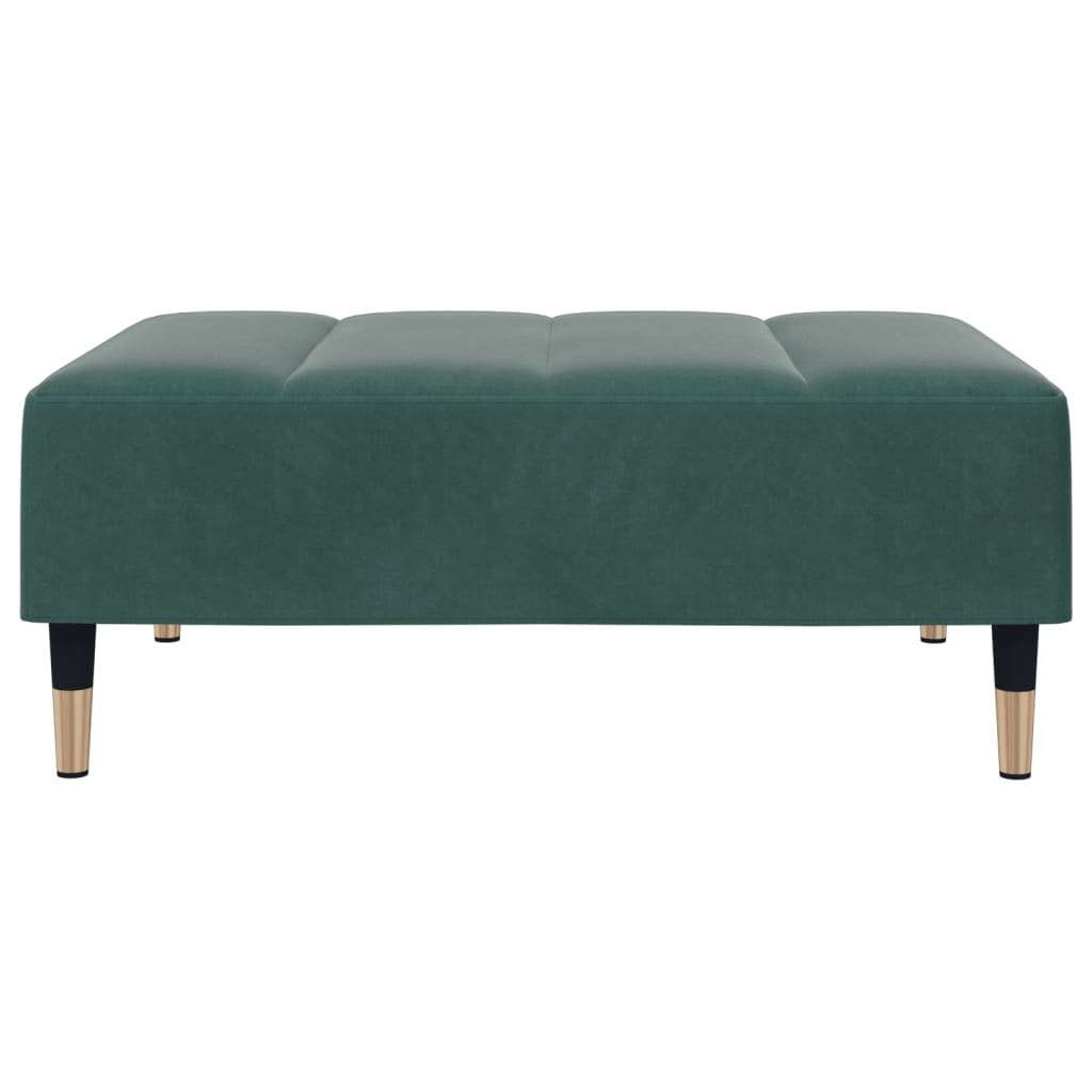 vidaXL Repose-pied vert foncé 77x55x31 cm velours