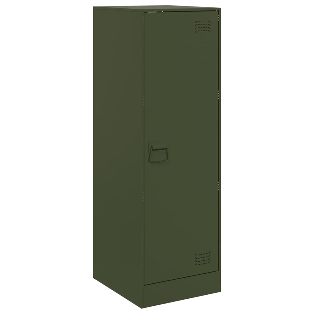 vidaXL Buffet vert olive 34,5x39x107 cm acier