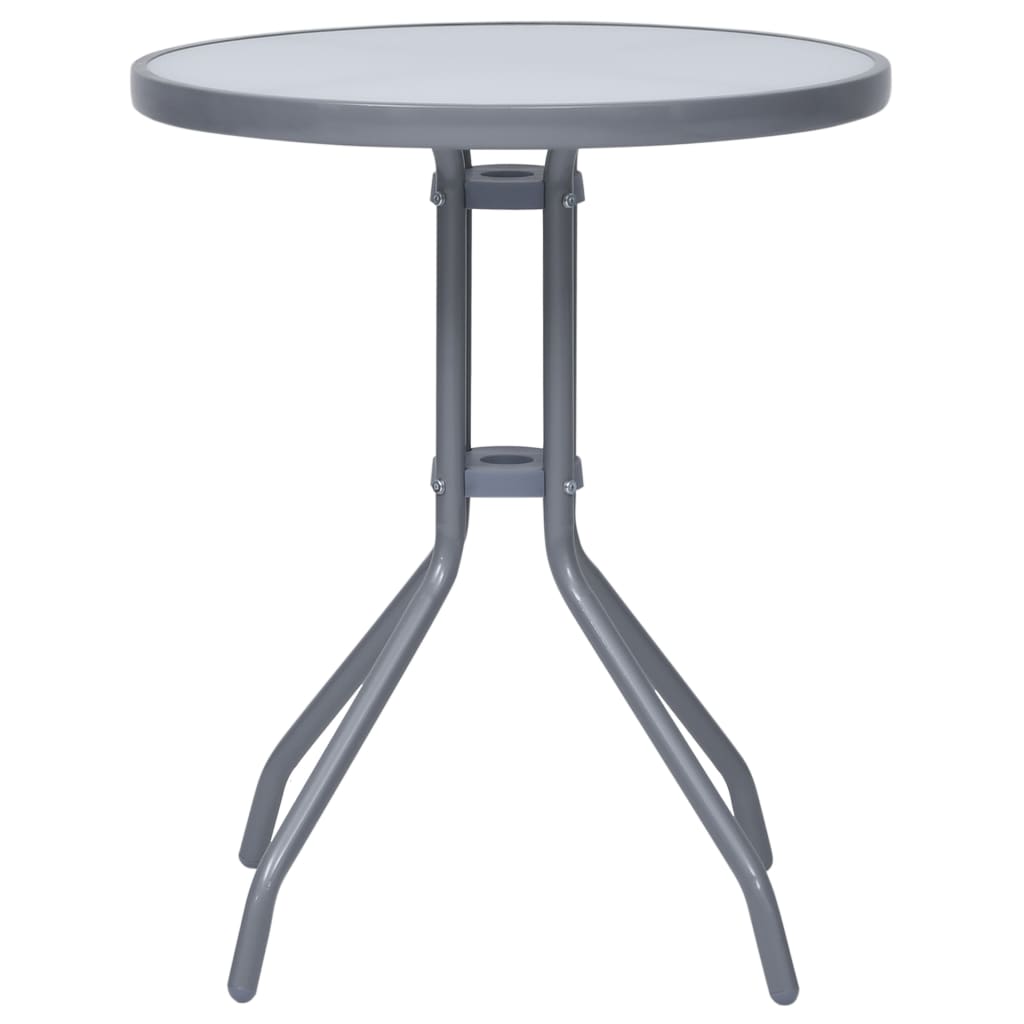 vidaXL Mobilier de bistro 3 pcs Aluminium et textilène Argenté